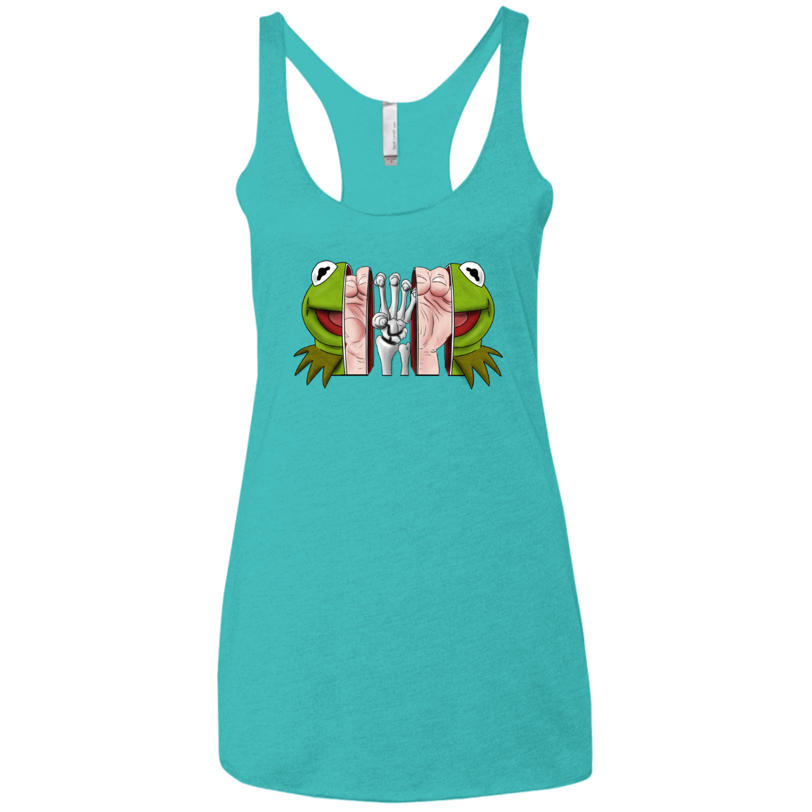 T-Shirts Tahiti Blue / X-Small Inside the Frog Women's Triblend Racerback Tank