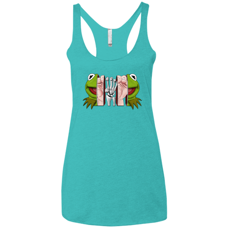 T-Shirts Tahiti Blue / X-Small Inside the Frog Women's Triblend Racerback Tank