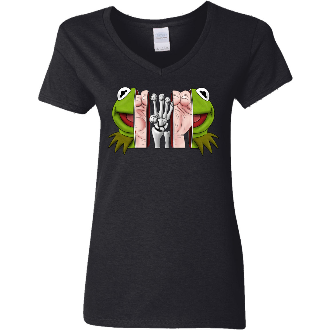 T-Shirts Black / S Inside the Frog Women's V-Neck T-Shirt