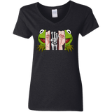 T-Shirts Black / S Inside the Frog Women's V-Neck T-Shirt