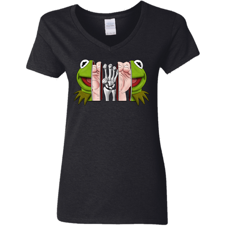 T-Shirts Black / S Inside the Frog Women's V-Neck T-Shirt