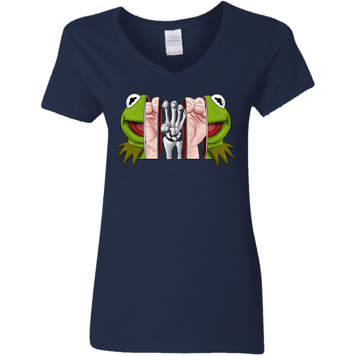 T-Shirts Navy / S Inside the Frog Women's V-Neck T-Shirt