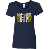 T-Shirts Navy / S Inside the Frog Women's V-Neck T-Shirt