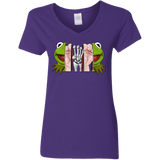 T-Shirts Purple / S Inside the Frog Women's V-Neck T-Shirt