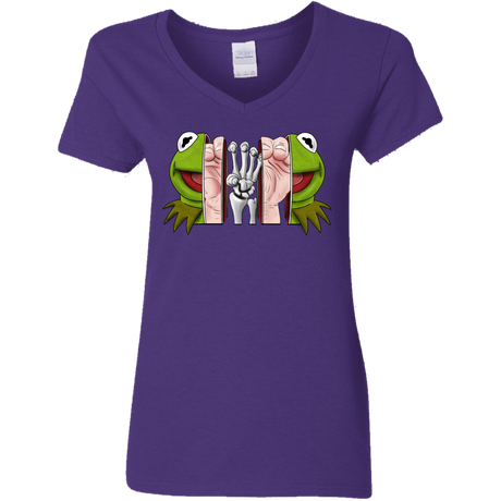 T-Shirts Purple / S Inside the Frog Women's V-Neck T-Shirt