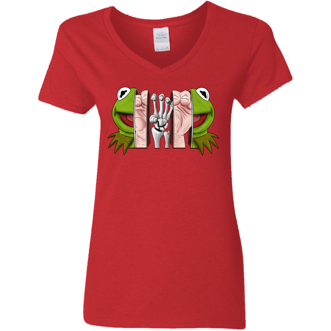 T-Shirts Red / S Inside the Frog Women's V-Neck T-Shirt