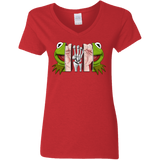 T-Shirts Red / S Inside the Frog Women's V-Neck T-Shirt