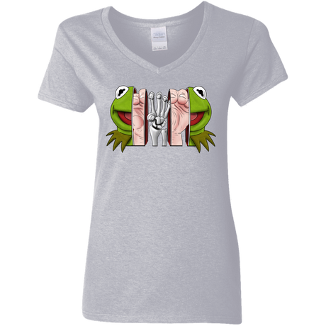 T-Shirts Sport Grey / S Inside the Frog Women's V-Neck T-Shirt