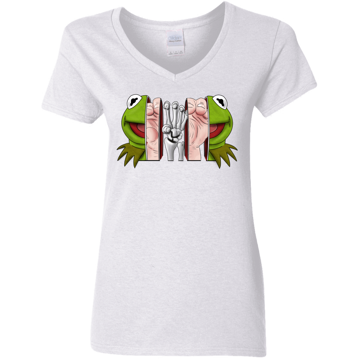 T-Shirts White / S Inside the Frog Women's V-Neck T-Shirt