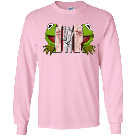 T-Shirts Light Pink / YS Inside the Frog Youth Long Sleeve T-Shirt