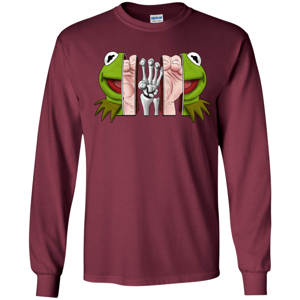T-Shirts Maroon / YS Inside the Frog Youth Long Sleeve T-Shirt