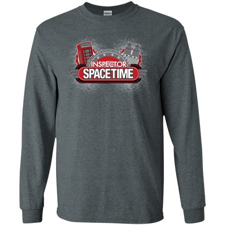 T-Shirts Dark Heather / S Inspector Spacetime Men's Long Sleeve T-Shirt