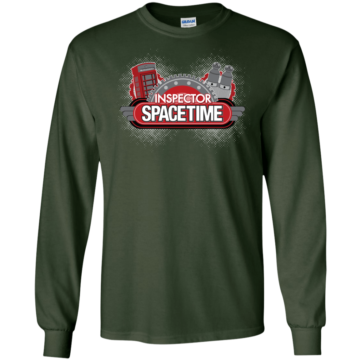 T-Shirts Forest Green / S Inspector Spacetime Men's Long Sleeve T-Shirt