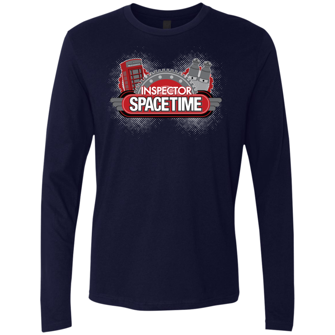 T-Shirts Midnight Navy / S Inspector Spacetime Men's Premium Long Sleeve