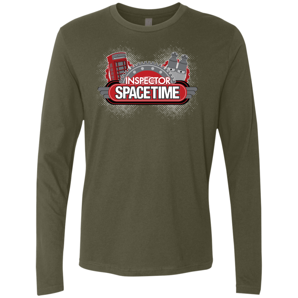 T-Shirts Military Green / S Inspector Spacetime Men's Premium Long Sleeve