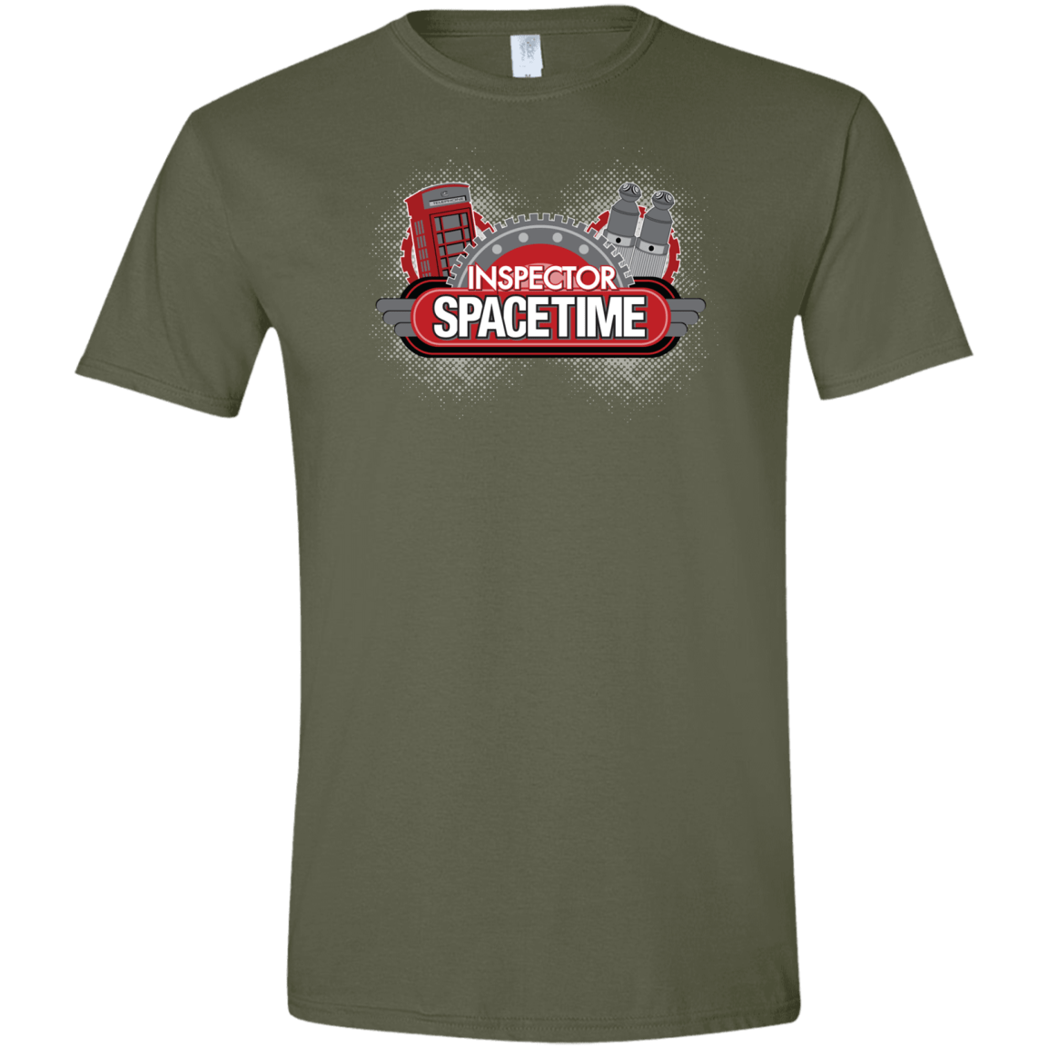 T-Shirts Military Green / S Inspector Spacetime Men's Semi-Fitted Softstyle