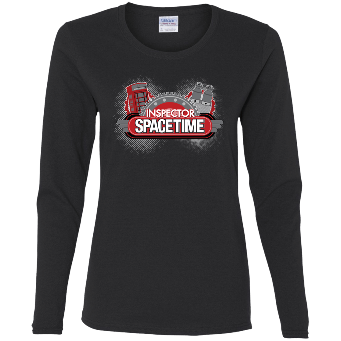 T-Shirts Black / S Inspector Spacetime Women's Long Sleeve T-Shirt