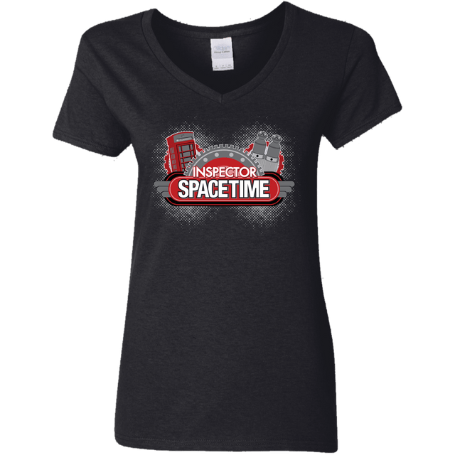 T-Shirts Black / S Inspector Spacetime Women's V-Neck T-Shirt