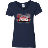 T-Shirts Navy / S Inspector Spacetime Women's V-Neck T-Shirt