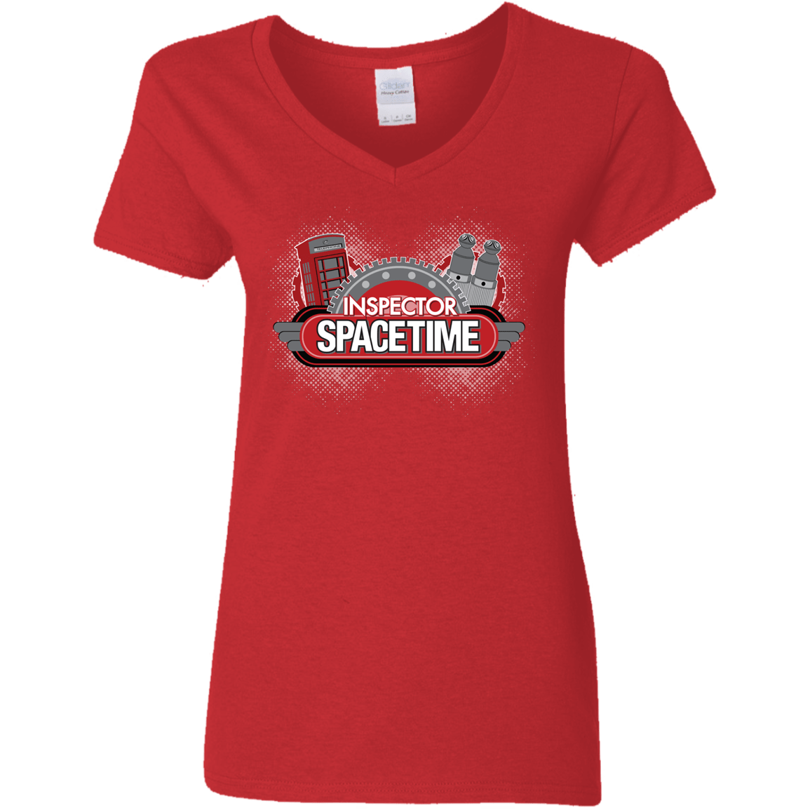 T-Shirts Red / S Inspector Spacetime Women's V-Neck T-Shirt