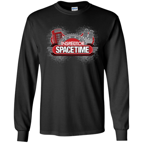 T-Shirts Black / YS Inspector Spacetime Youth Long Sleeve T-Shirt