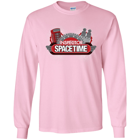 T-Shirts Light Pink / YS Inspector Spacetime Youth Long Sleeve T-Shirt