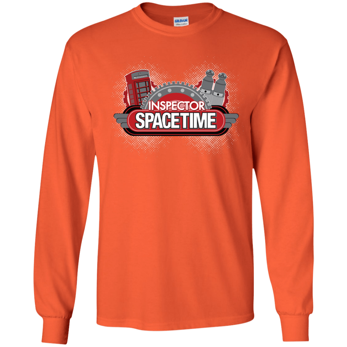 T-Shirts Orange / YS Inspector Spacetime Youth Long Sleeve T-Shirt