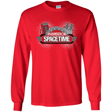 T-Shirts Red / YS Inspector Spacetime Youth Long Sleeve T-Shirt