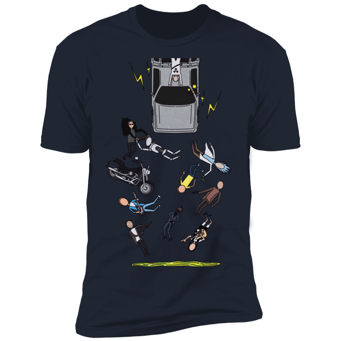 T-Shirts Midnight Navy / S Inter-Dimensional Time Travel Men's Premium T-Shirt