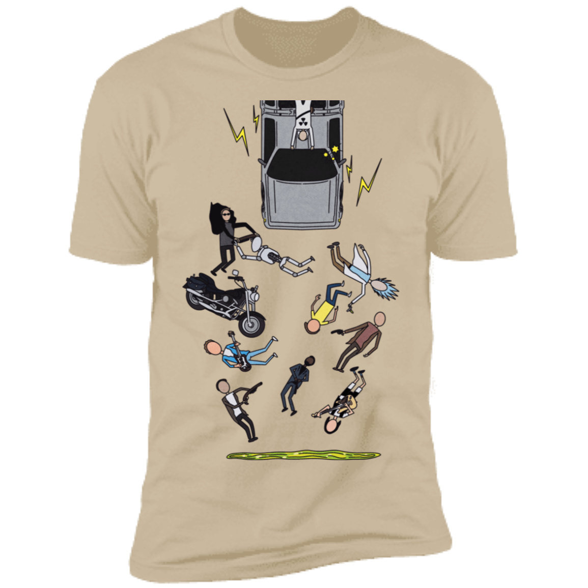 T-Shirts Sand / S Inter-Dimensional Time Travel Men's Premium T-Shirt