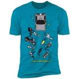 T-Shirts Turquoise / S Inter-Dimensional Time Travel Men's Premium T-Shirt