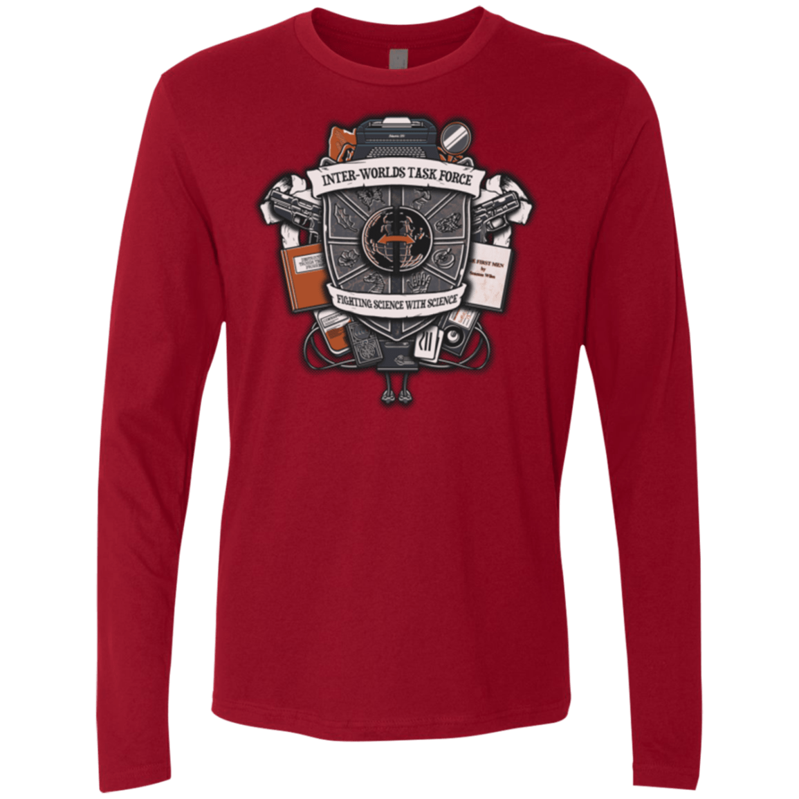 T-Shirts Cardinal / Small Inter Worlds Task Force Men's Premium Long Sleeve