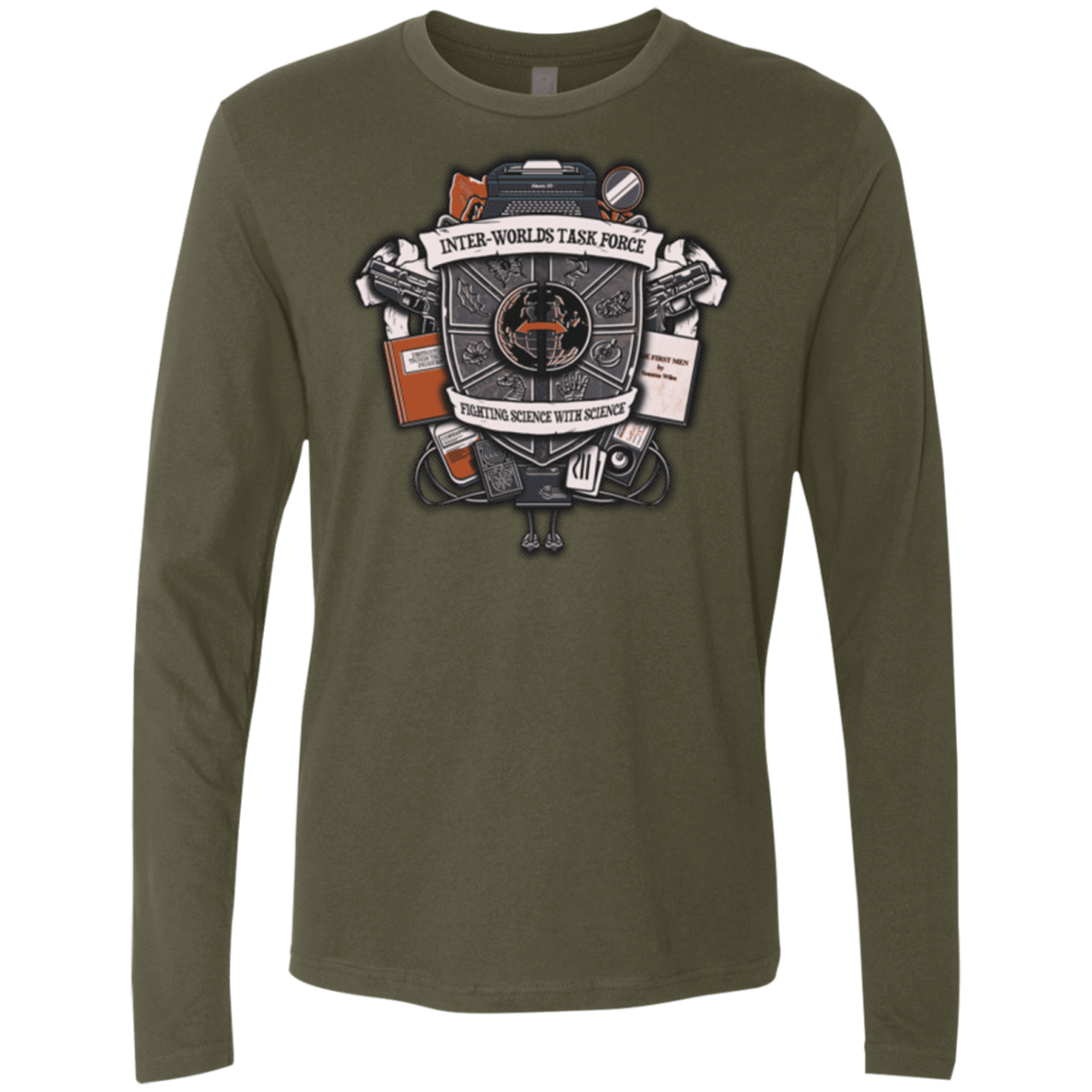 T-Shirts Military Green / Small Inter Worlds Task Force Men's Premium Long Sleeve