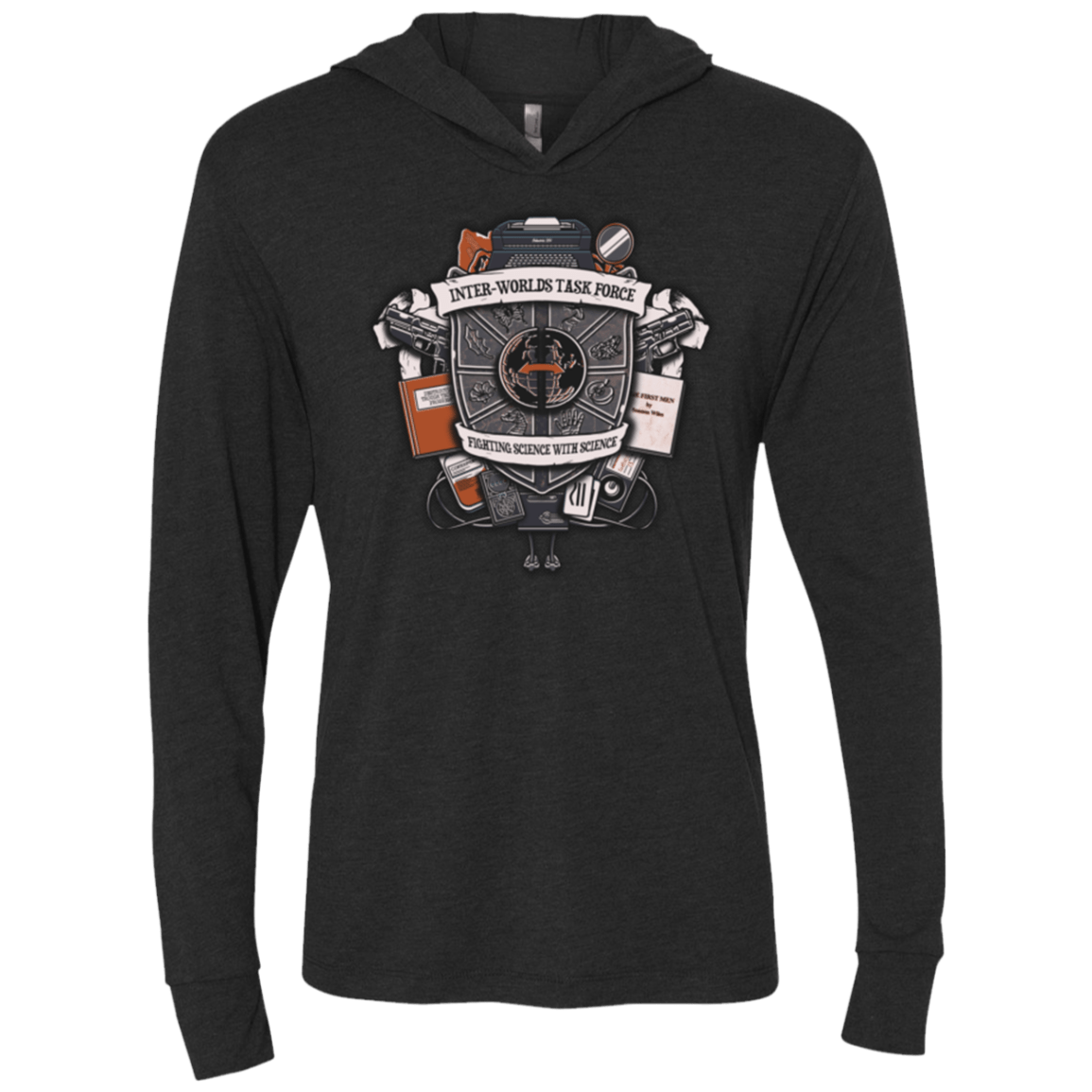 Inter Worlds Task Force Triblend Long Sleeve Hoodie Tee