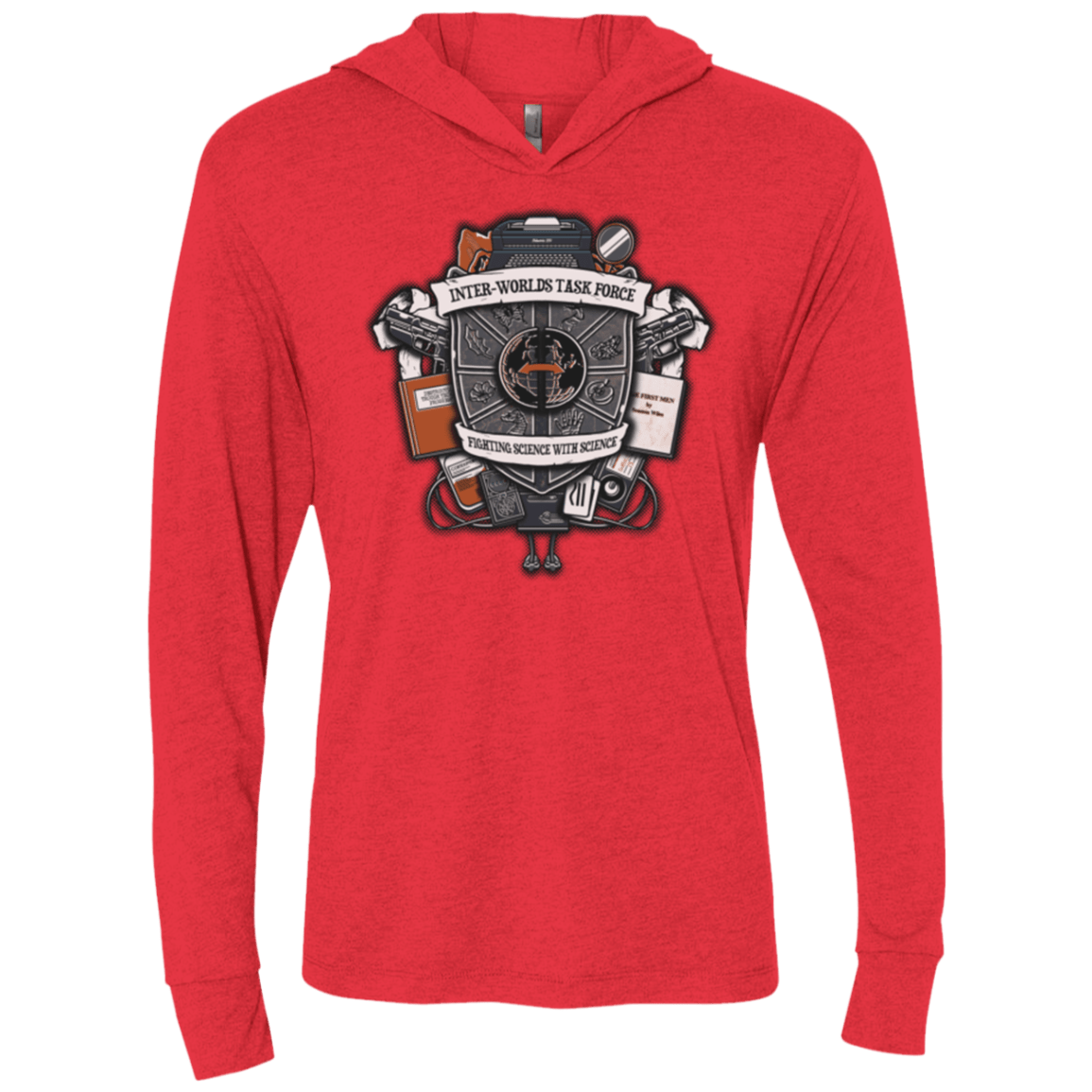 T-Shirts Vintage Red / X-Small Inter Worlds Task Force Triblend Long Sleeve Hoodie Tee