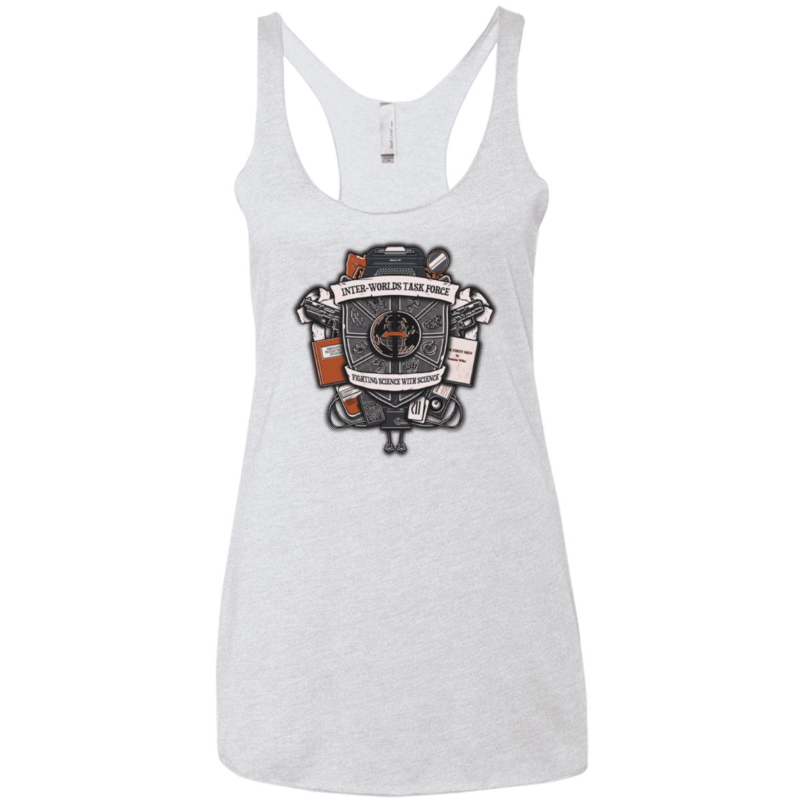 T-Shirts Heather White / X-Small Inter Worlds Task Force Women's Triblend Racerback Tank