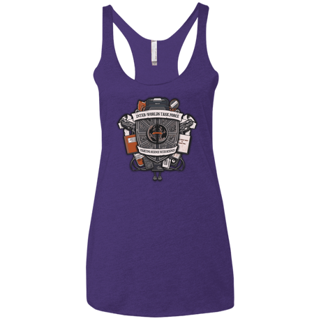 T-Shirts Purple / X-Small Inter Worlds Task Force Women's Triblend Racerback Tank