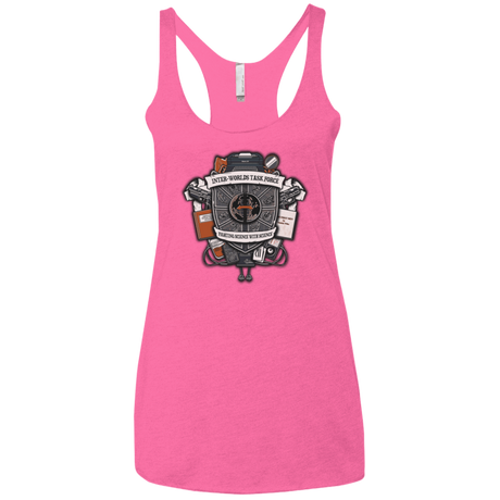T-Shirts Vintage Pink / X-Small Inter Worlds Task Force Women's Triblend Racerback Tank