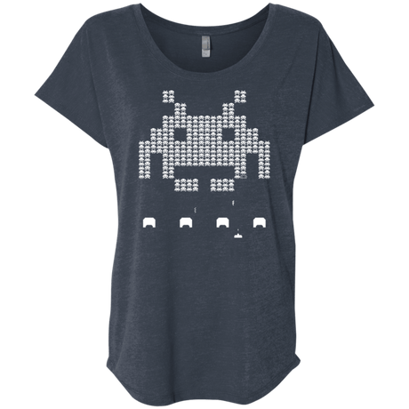 T-Shirts Vintage Navy / X-Small Invade Triblend Dolman Sleeve