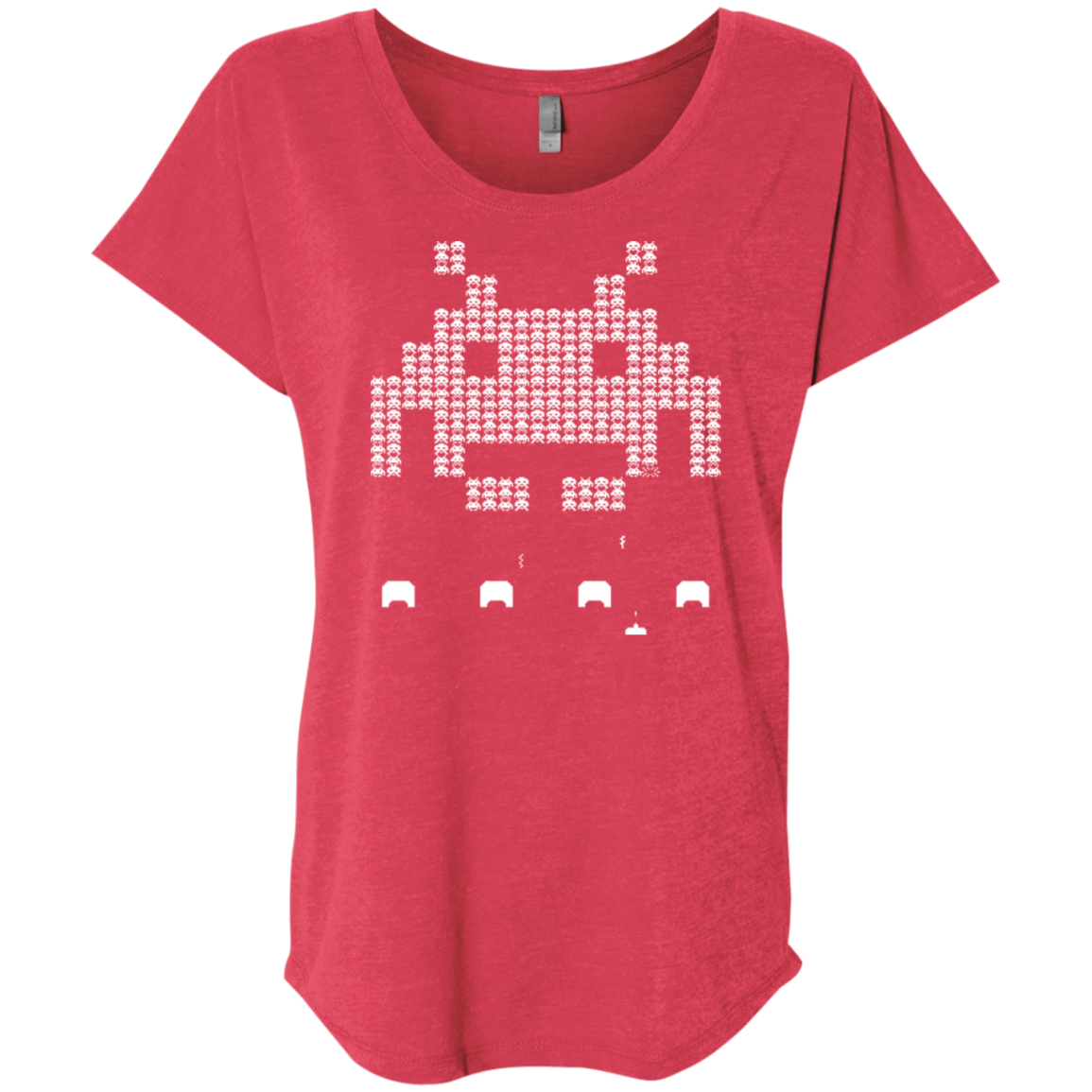 T-Shirts Vintage Red / X-Small Invade Triblend Dolman Sleeve