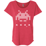 T-Shirts Vintage Red / X-Small Invade Triblend Dolman Sleeve