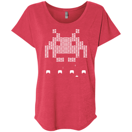 T-Shirts Vintage Red / X-Small Invade Triblend Dolman Sleeve