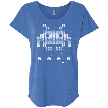 T-Shirts Vintage Royal / X-Small Invade Triblend Dolman Sleeve