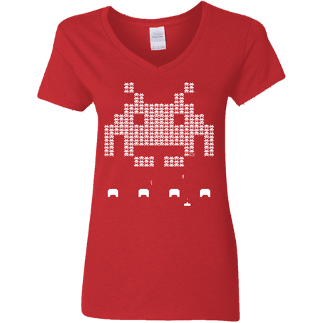 T-Shirts Red / S Invade Women's V-Neck T-Shirt