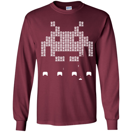 T-Shirts Maroon / YS Invade Youth Long Sleeve T-Shirt
