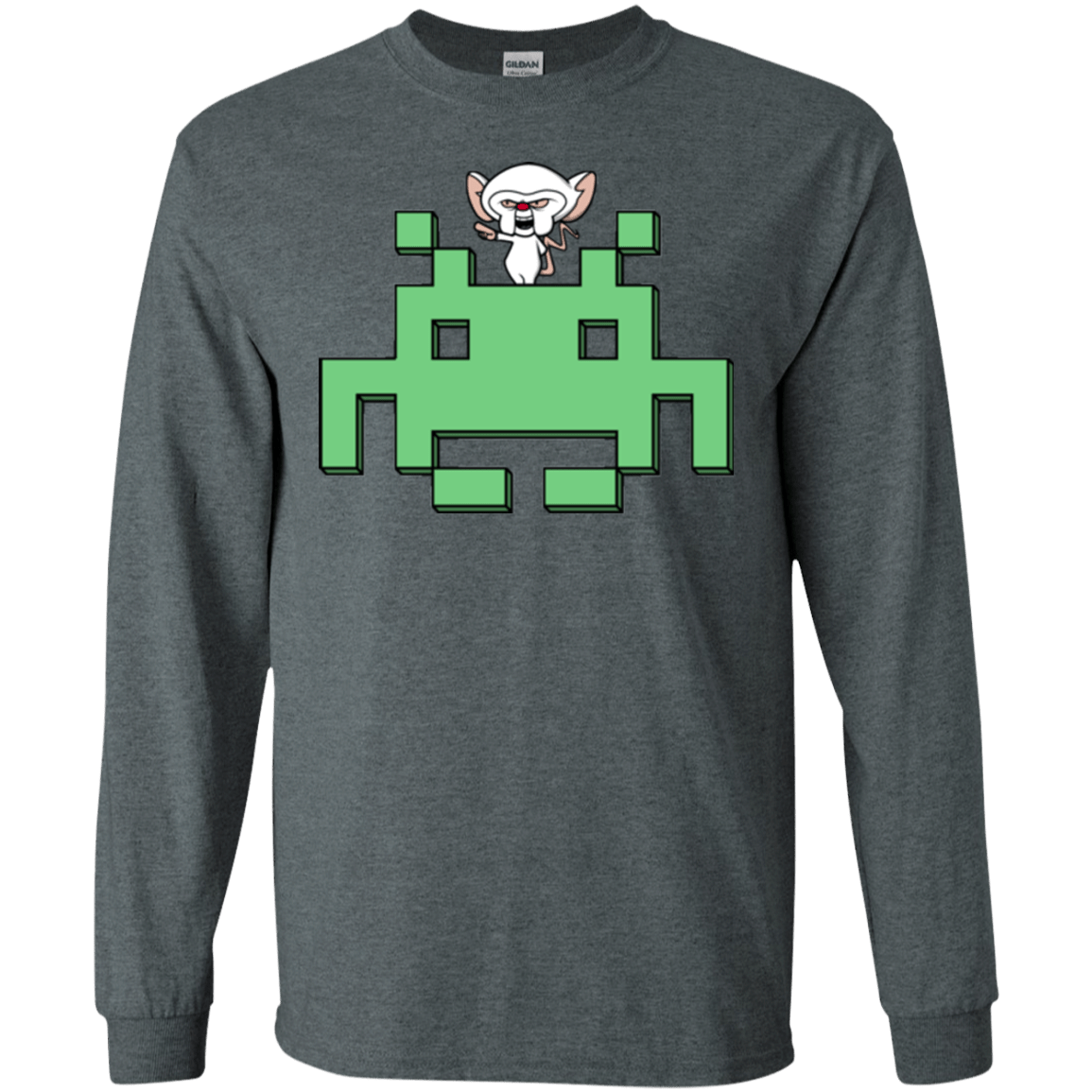 T-Shirts Dark Heather / S Invaderbrain Men's Long Sleeve T-Shirt