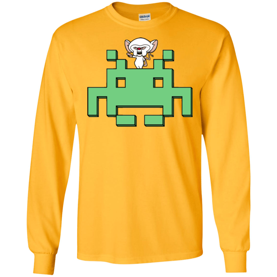 T-Shirts Gold / S Invaderbrain Men's Long Sleeve T-Shirt