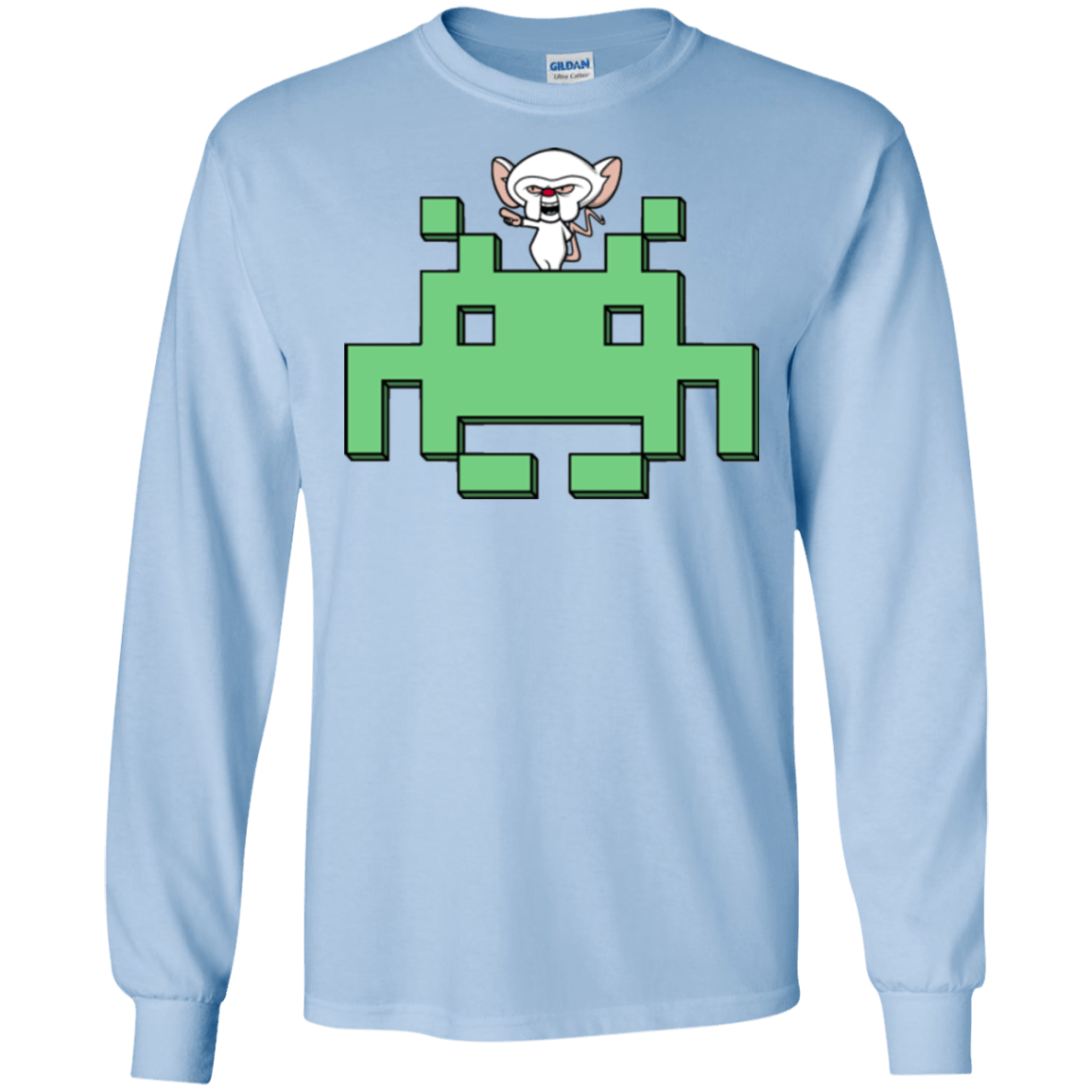 T-Shirts Light Blue / S Invaderbrain Men's Long Sleeve T-Shirt