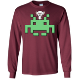 T-Shirts Maroon / S Invaderbrain Men's Long Sleeve T-Shirt