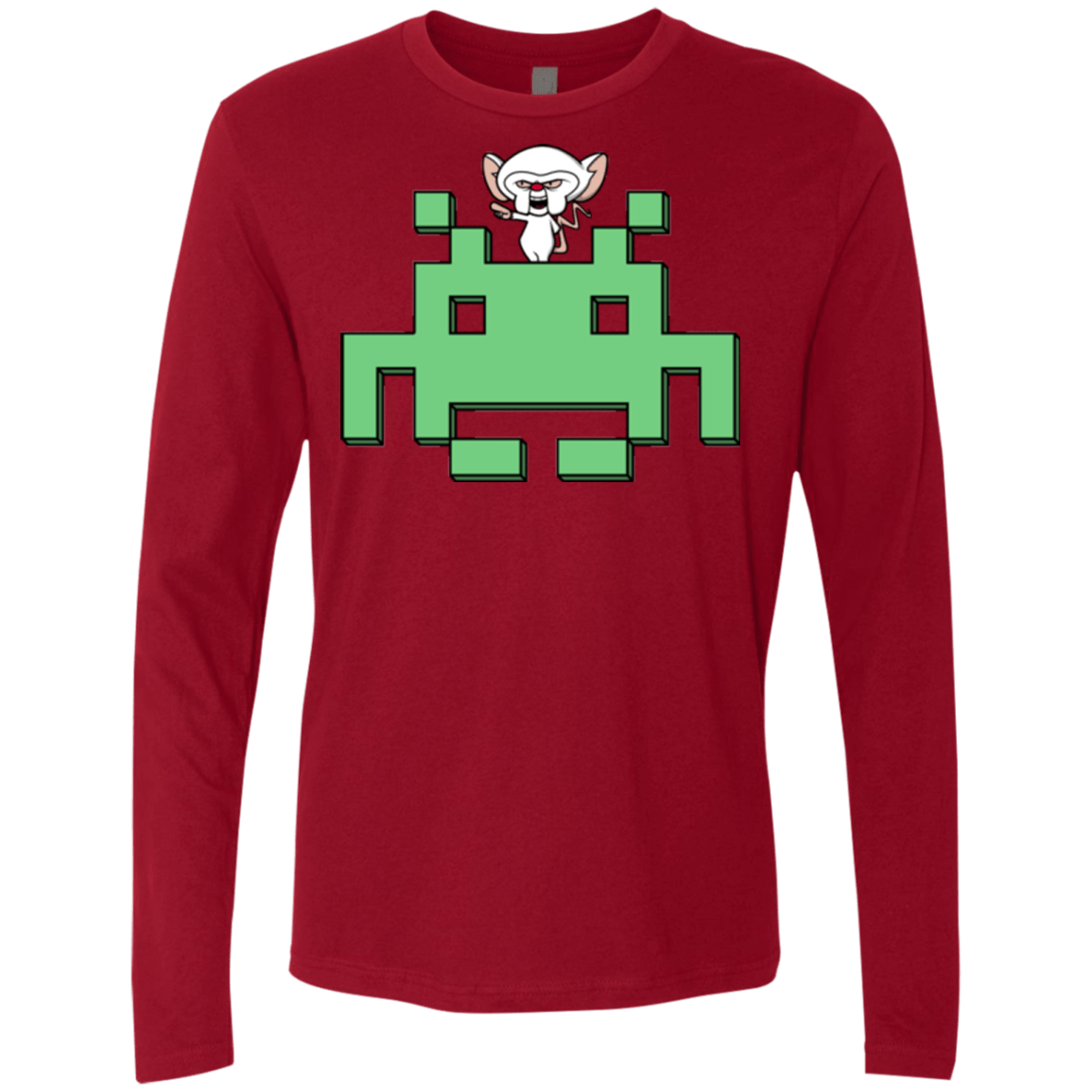 T-Shirts Cardinal / S Invaderbrain Men's Premium Long Sleeve